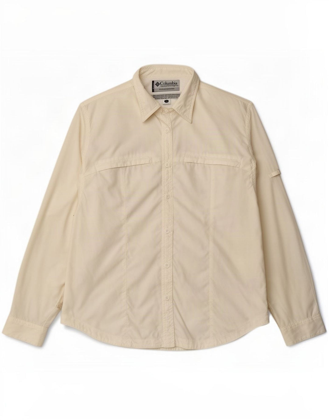 Camisa feminina Columbia UK 16 grande nylon branco