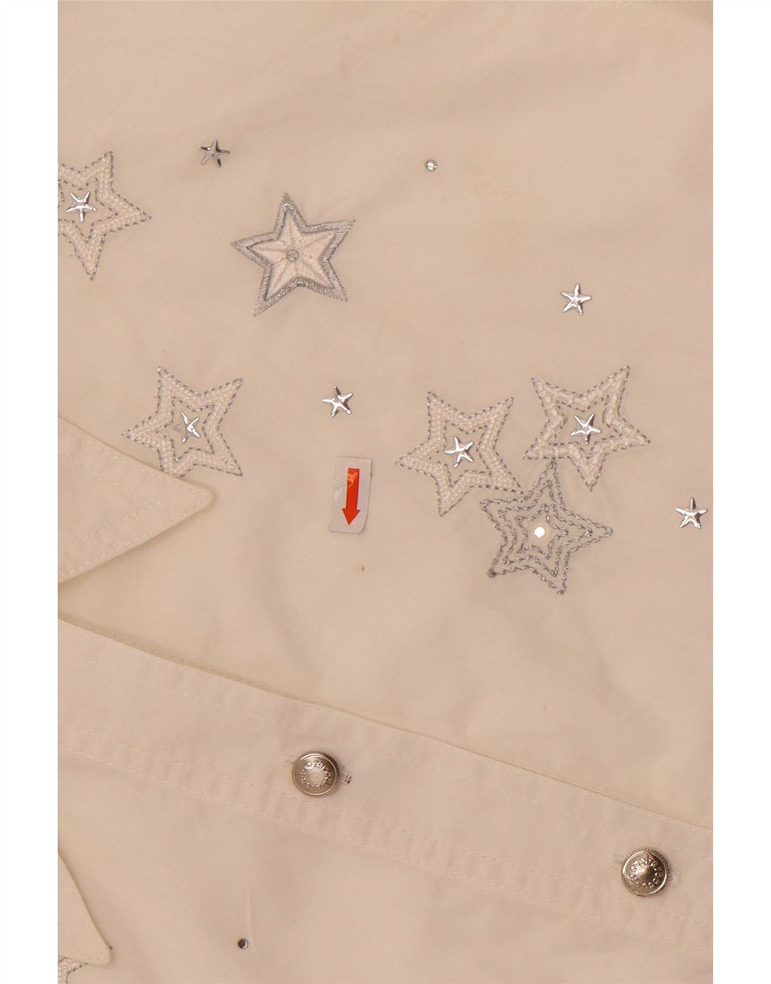 Camisa gráfica feminina Roccobarocco IT 44 algodão geométrico branco médio