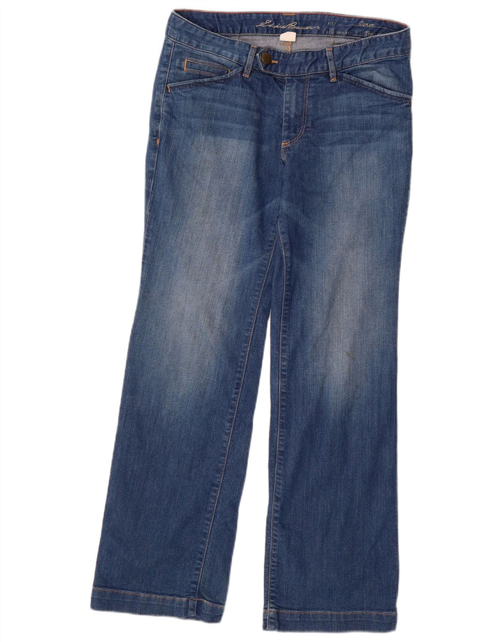EDDIE BAUER Jeans feminino Curvy Bootcut EUA 8 médio W32 L30 algodão azul