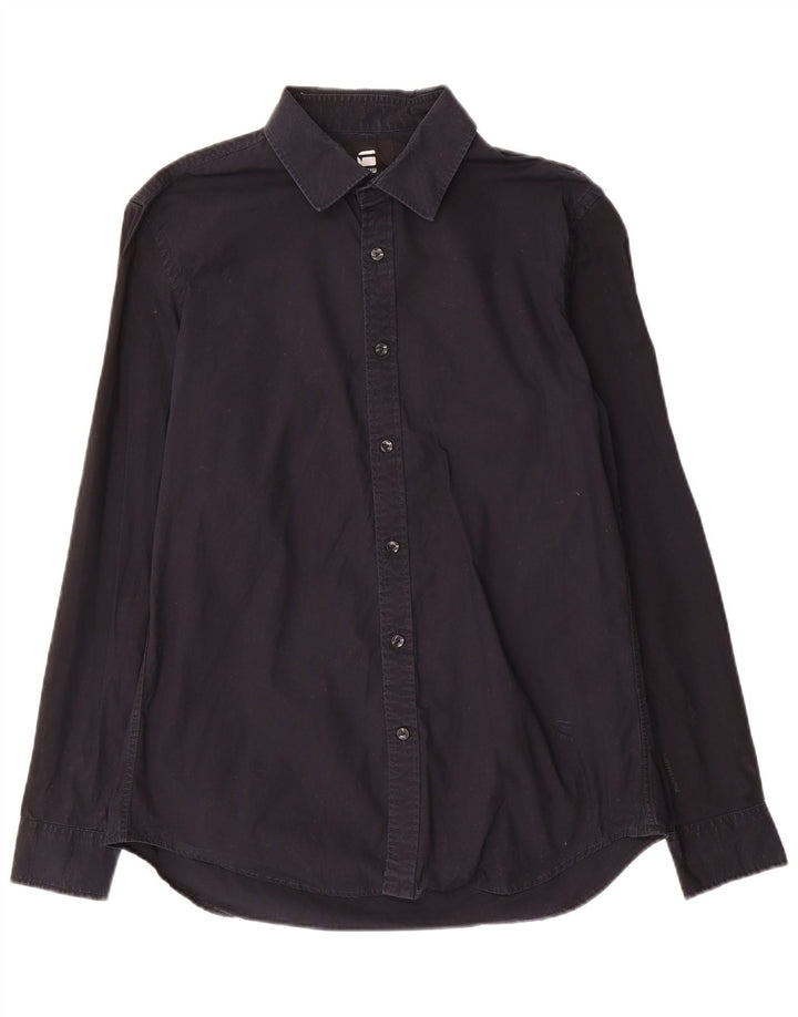 Camisa masculina G-Star grande algodão preto