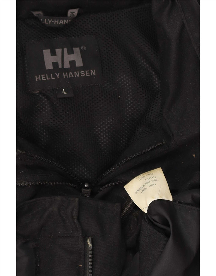 Jaqueta corta-vento masculina Helly Hansen de ajuste solto Reino Unido 40 poliéster preto grande