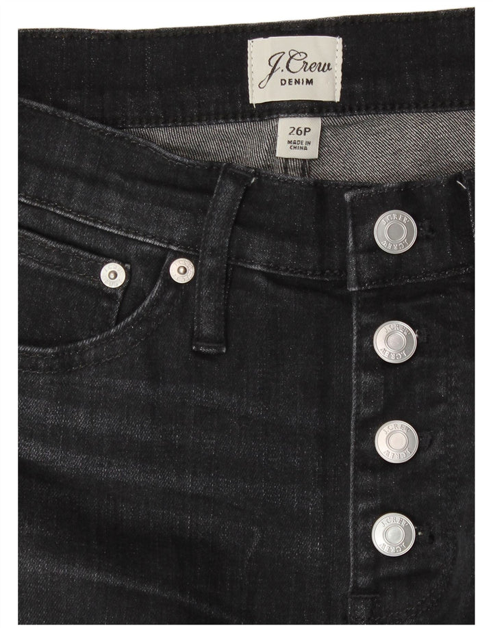 J. CREW Jeans recortados femininos W26 L23 algodão preto