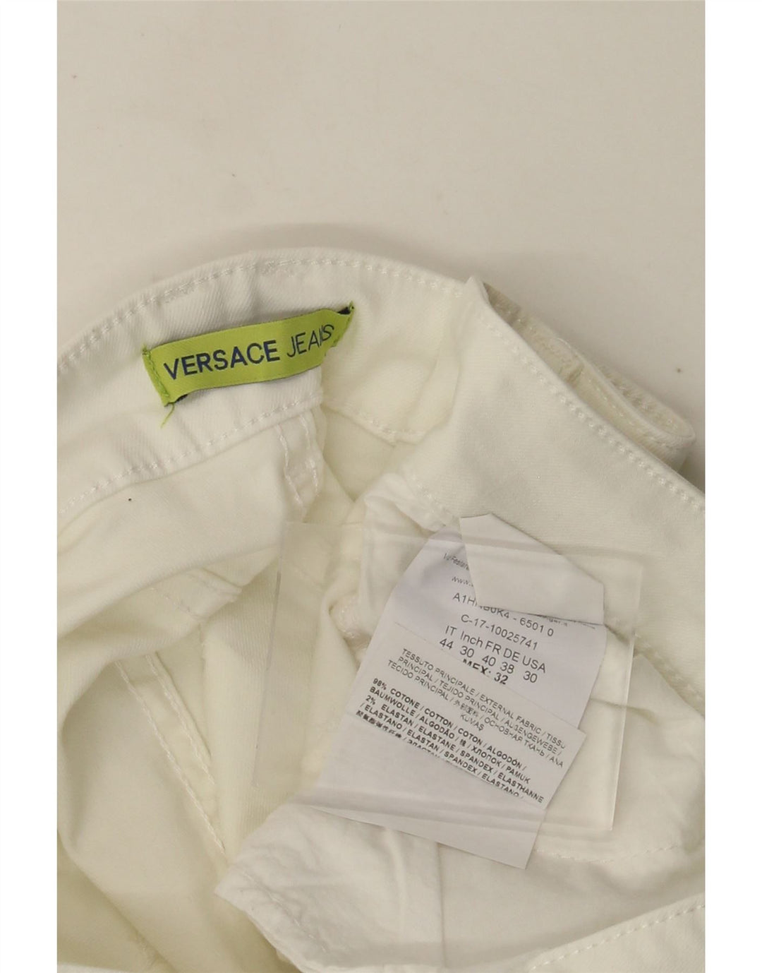 Versace Jeans Slim Feminino IT 44 Médio W32 L31 Algodão Branco