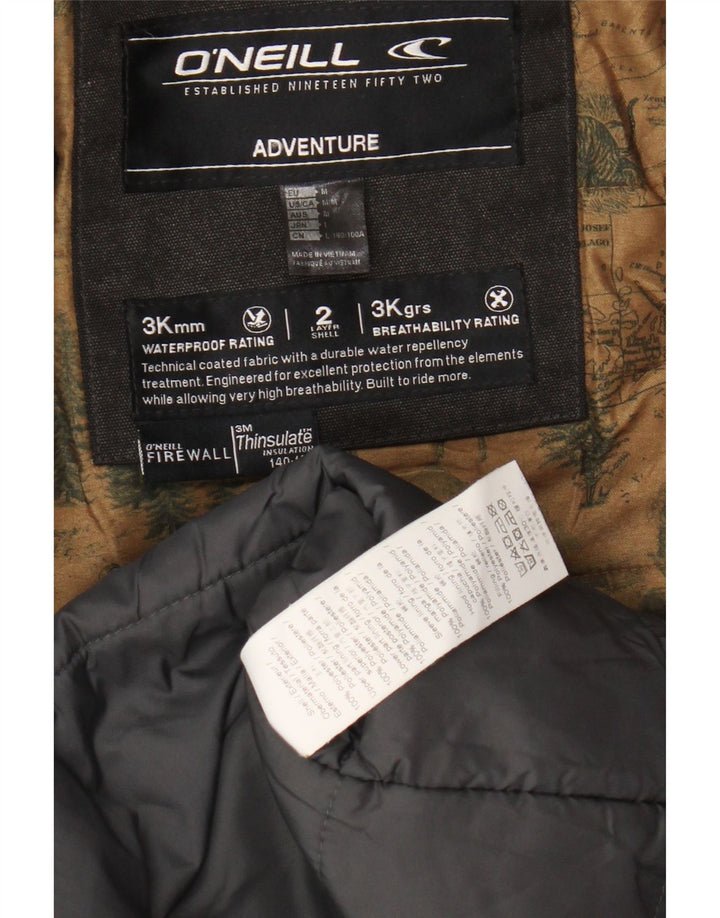 Jaqueta Parka masculina O'NEILL com capuz UK 38 poliéster cinza médio