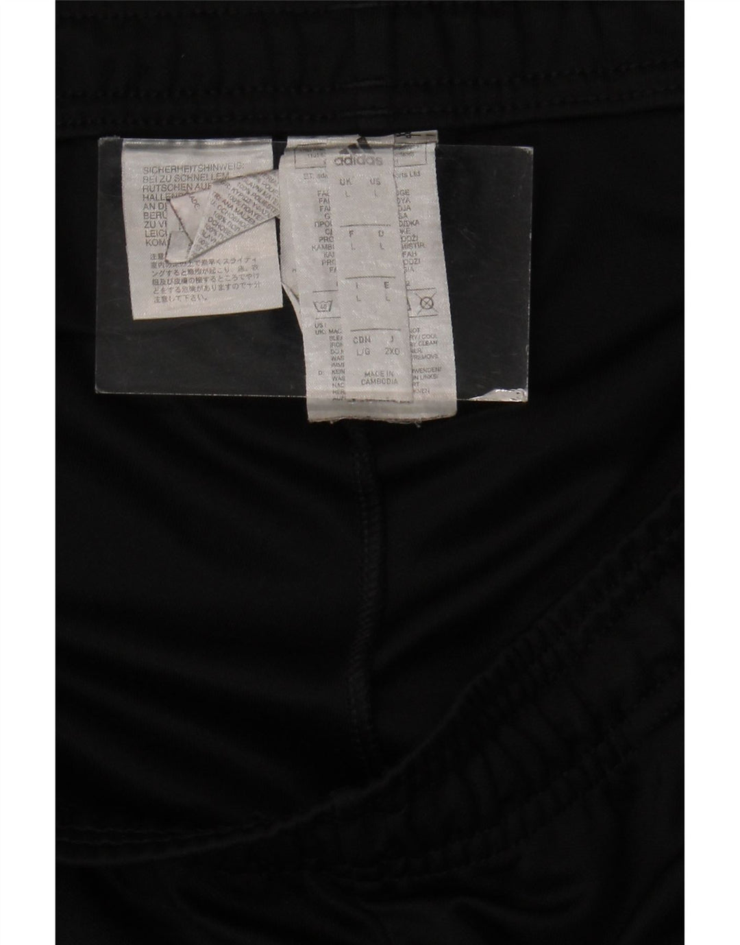 Calça de treino masculina ADIDAS grande poliéster preto