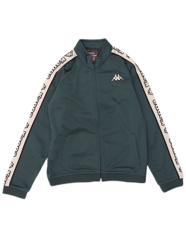 Jaqueta Kappa Boys Graphic Tracksuit 9-10 anos Verde Colorblock