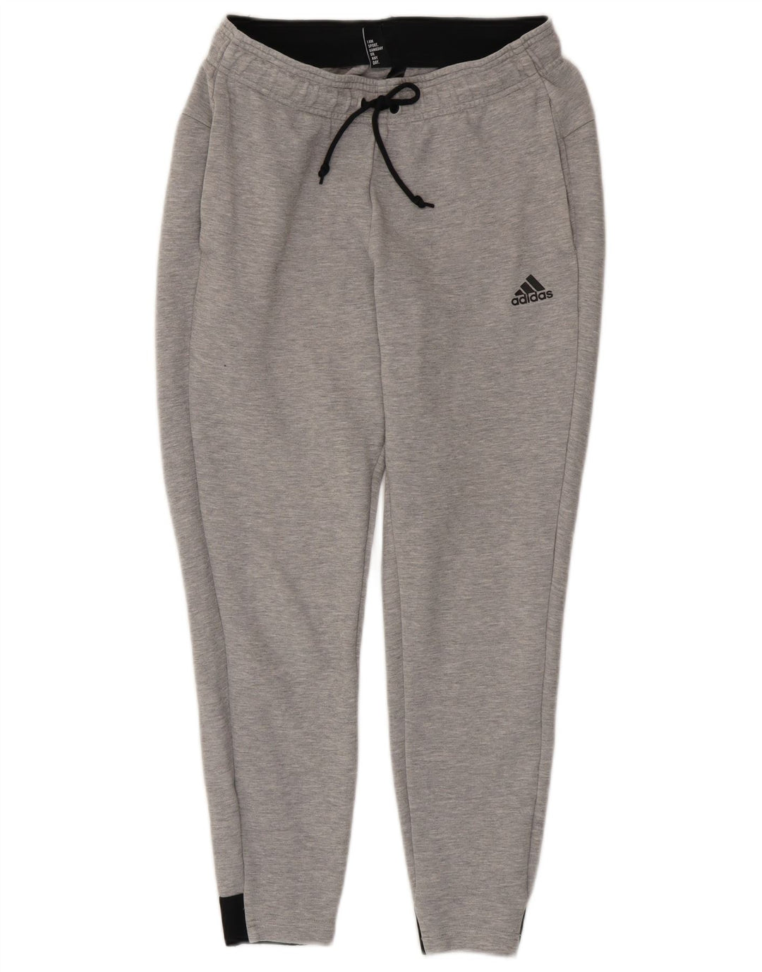 Adidas Mens Treino Calças Joggers Pequeno Algodão Cinza