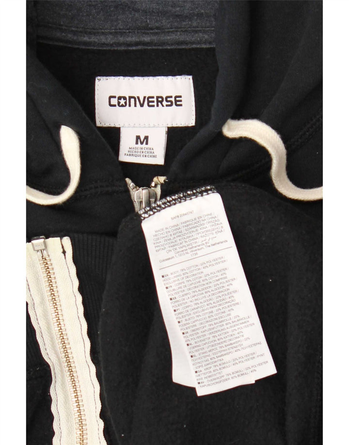 Suéter Converse masculino com capuz e zíper médio azul marinho algodão