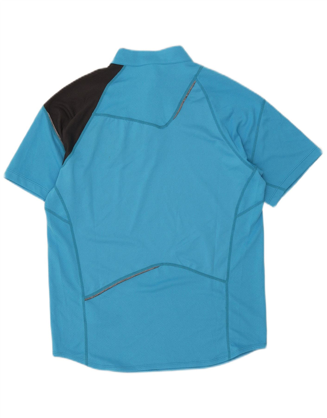 NIKE Mens Fit Dry Jersey Top UK 39/41 Medium Blue Colourblock Polyester
