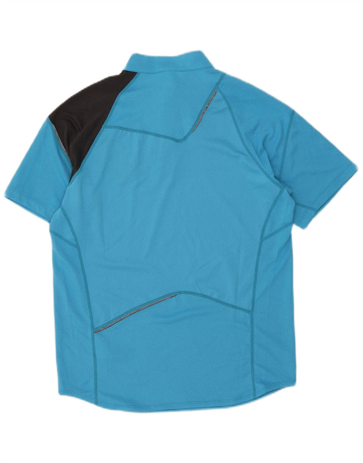 NIKE Mens Fit Dry Jersey Top UK 39/41 Medium Blue Colourblock Polyester
