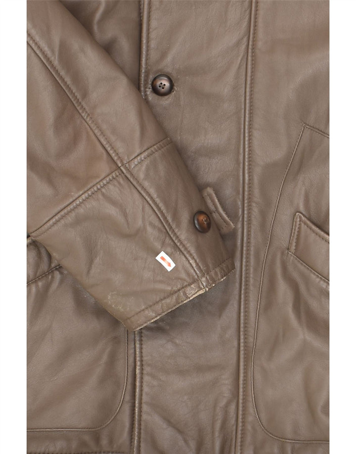 Jaqueta de couro masculina CONBIPEL IT 46 pequena couro marrom