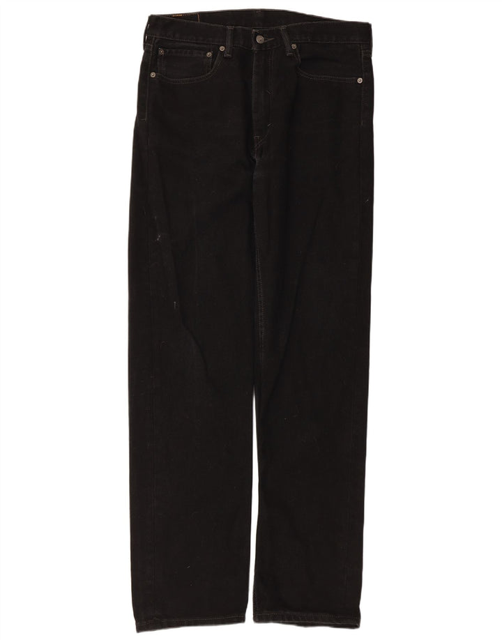 Calça Jeans Levis 505 Straight Masculina W34 L34 Algodão Preto