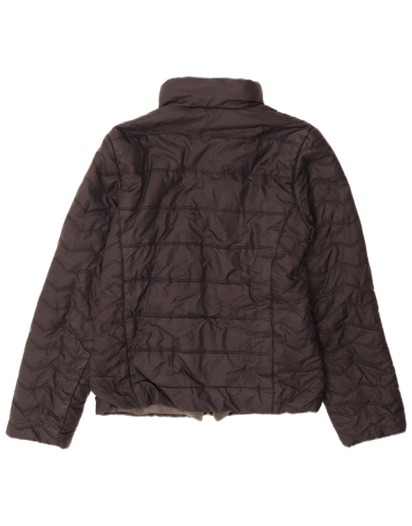 Zara Womens Padded Jacket UK 12 Medium Black Nylon