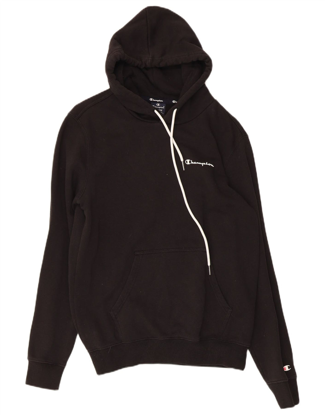 CHAMPION Suéter masculino com capuz médio preto