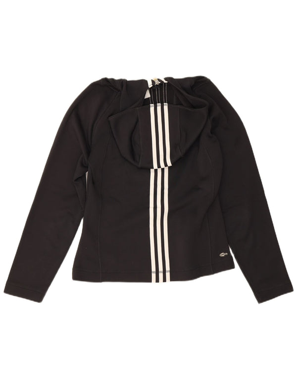 Adidas Womens Climawarm Zip Hoodie Sweater UK 10 Pequeno Poliéster Preto