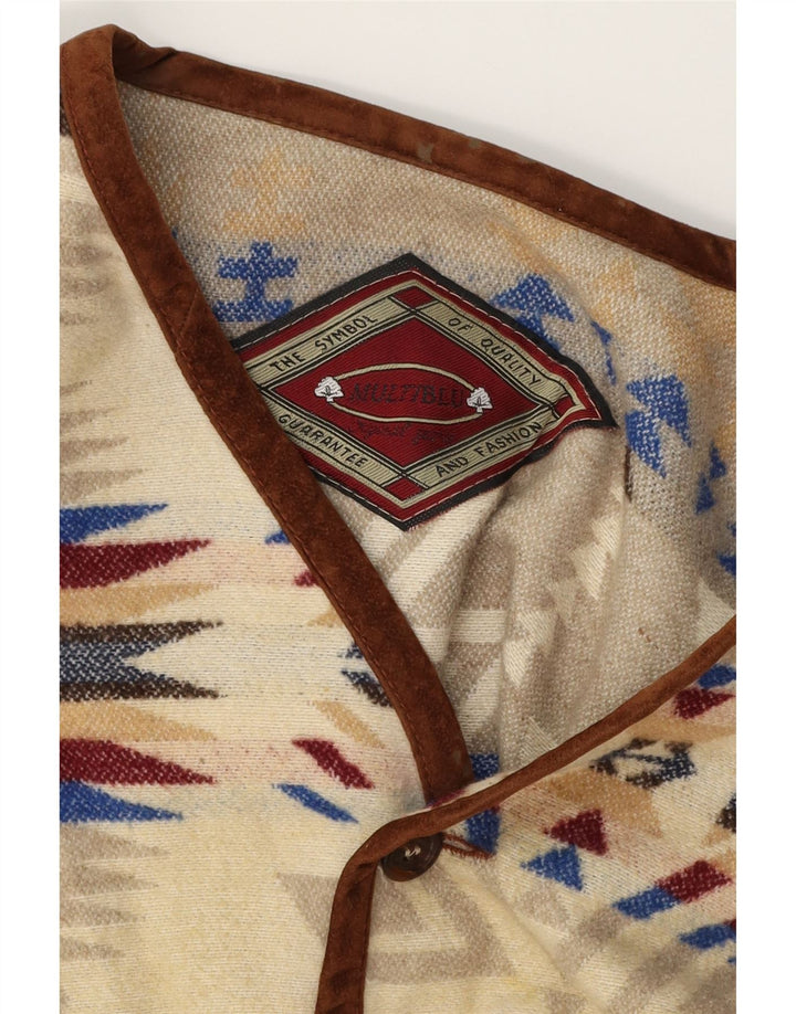 Colete masculino MULTIBLU UK 40 grande bege Fair Isle