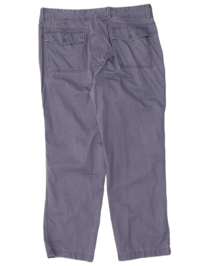 Calça chino reta masculina NAUTICA W36 L30 azul algodão clássico