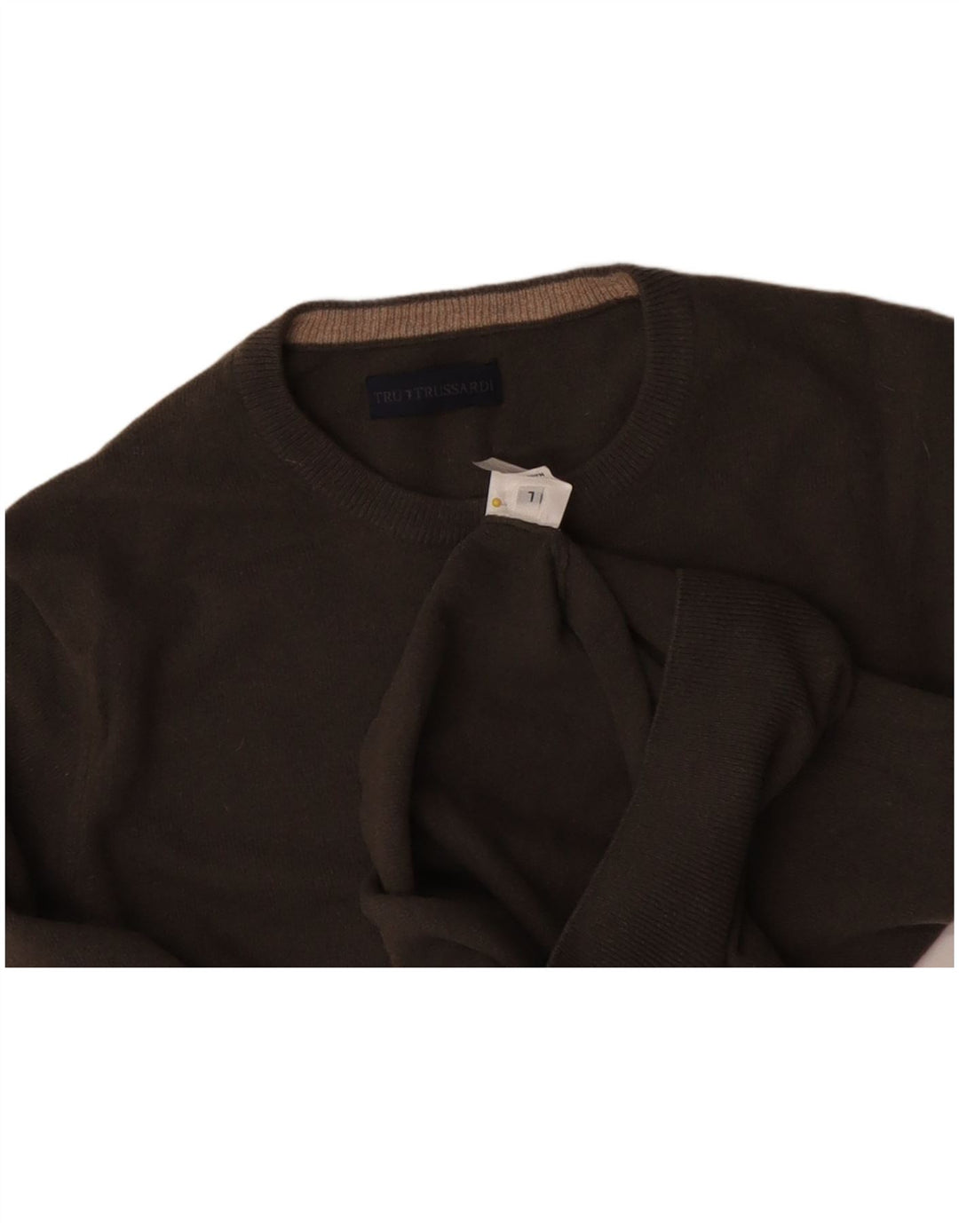 Suéter masculino TRUSSARDI com gola redonda, grande lã cinza