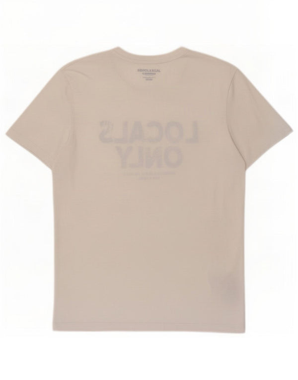 Camiseta masculina Jack & Jones Regular Fit com estampa gráfica, poliéster branco médio