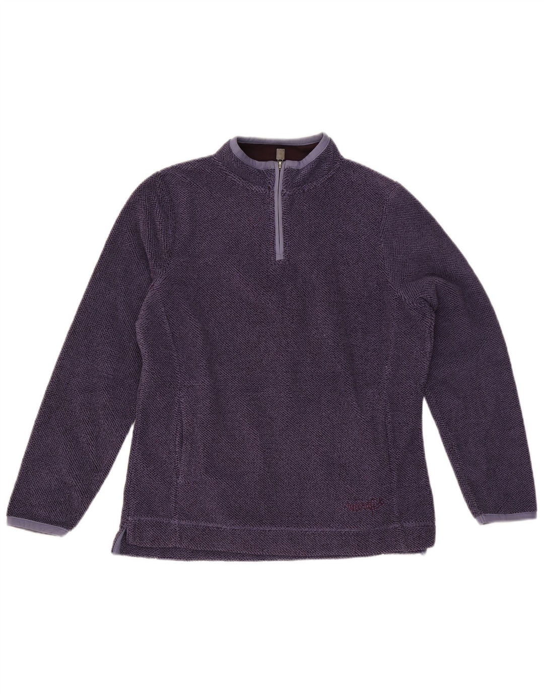 Moletom feminino Weird Fish com zíper e gola em ponte Reino Unido 12 poliéster roxo médio