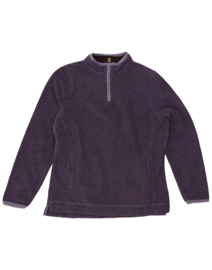 Moletom feminino Weird Fish com zíper e gola em ponte Reino Unido 12 poliéster roxo médio