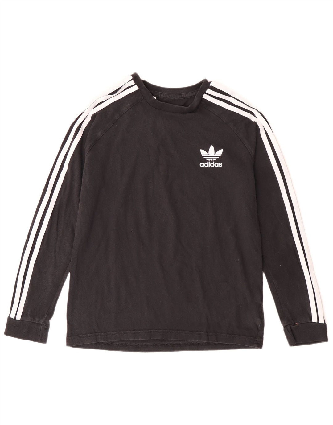 Top Adidas Menino Manga Comprida 11-12 Anos Algodão Preto