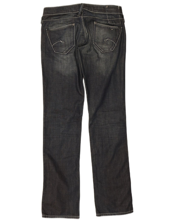 Jeans retos femininos G-Star W28 L32 algodão azul marinho