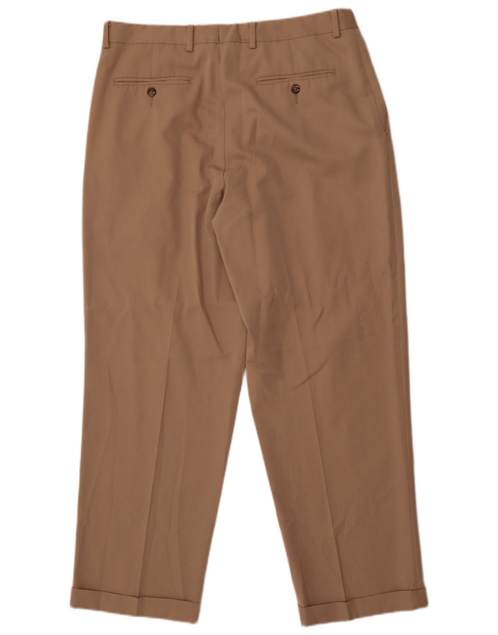 Calça Chino Masculina Eddie Bauer W36 L30 Poliéster Bege