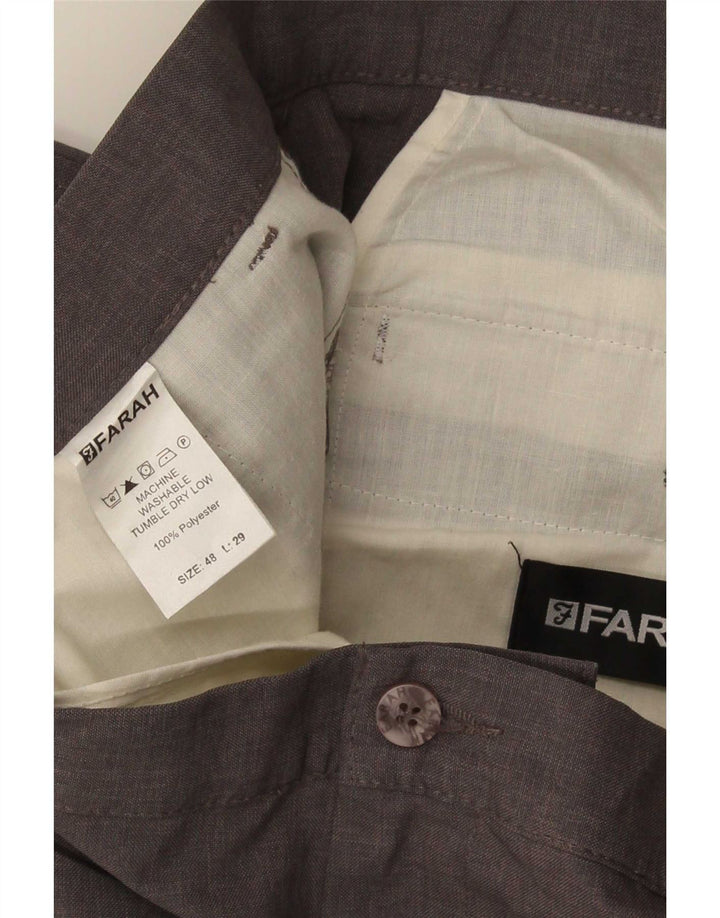 Farah Calça Chino Masculina Reta W48 L29 Poliéster Cinza