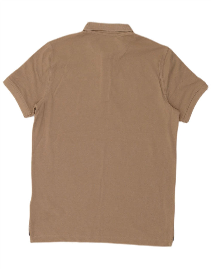 Camisa polo masculina Massimo Dutti Regular Fit algodão bege médio