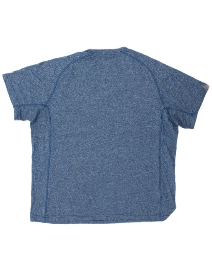 EDDIE BAUER Camiseta masculina grande poliéster manchado azul