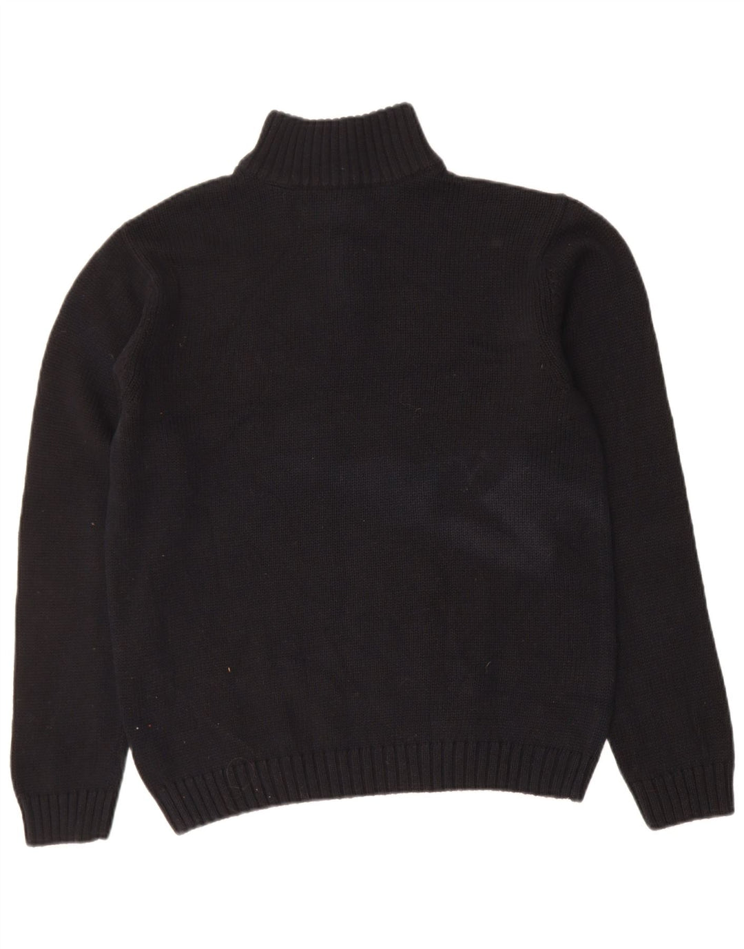 Suéter masculino CHAPS com zíper e gola em algodão preto pequeno