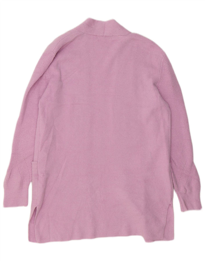 Marks & Spencer Suéter feminino Longline Open Cardigan Reino Unido 12 Médio Rosa