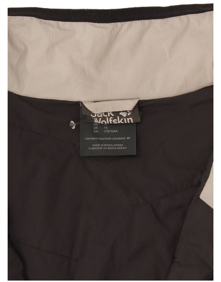 Jaqueta corta-vento feminina Jack Wolfskin Reino Unido 18 XL branco colorblock