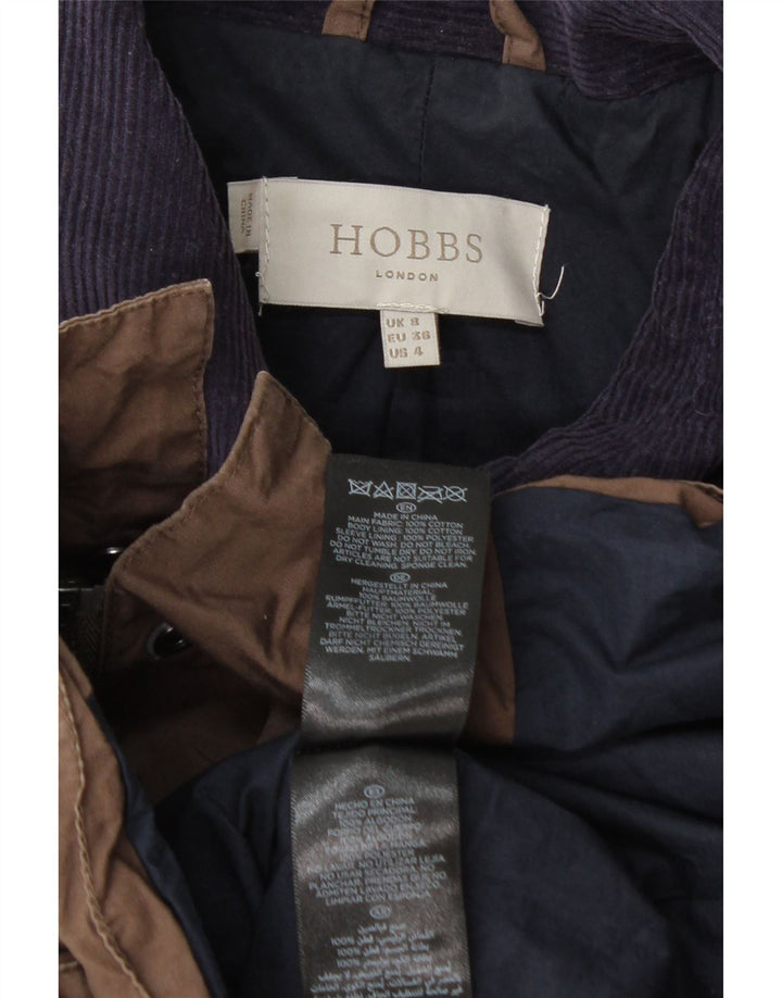 Jaqueta utilitária feminina Hobbs UK 8 pequeno algodão marrom