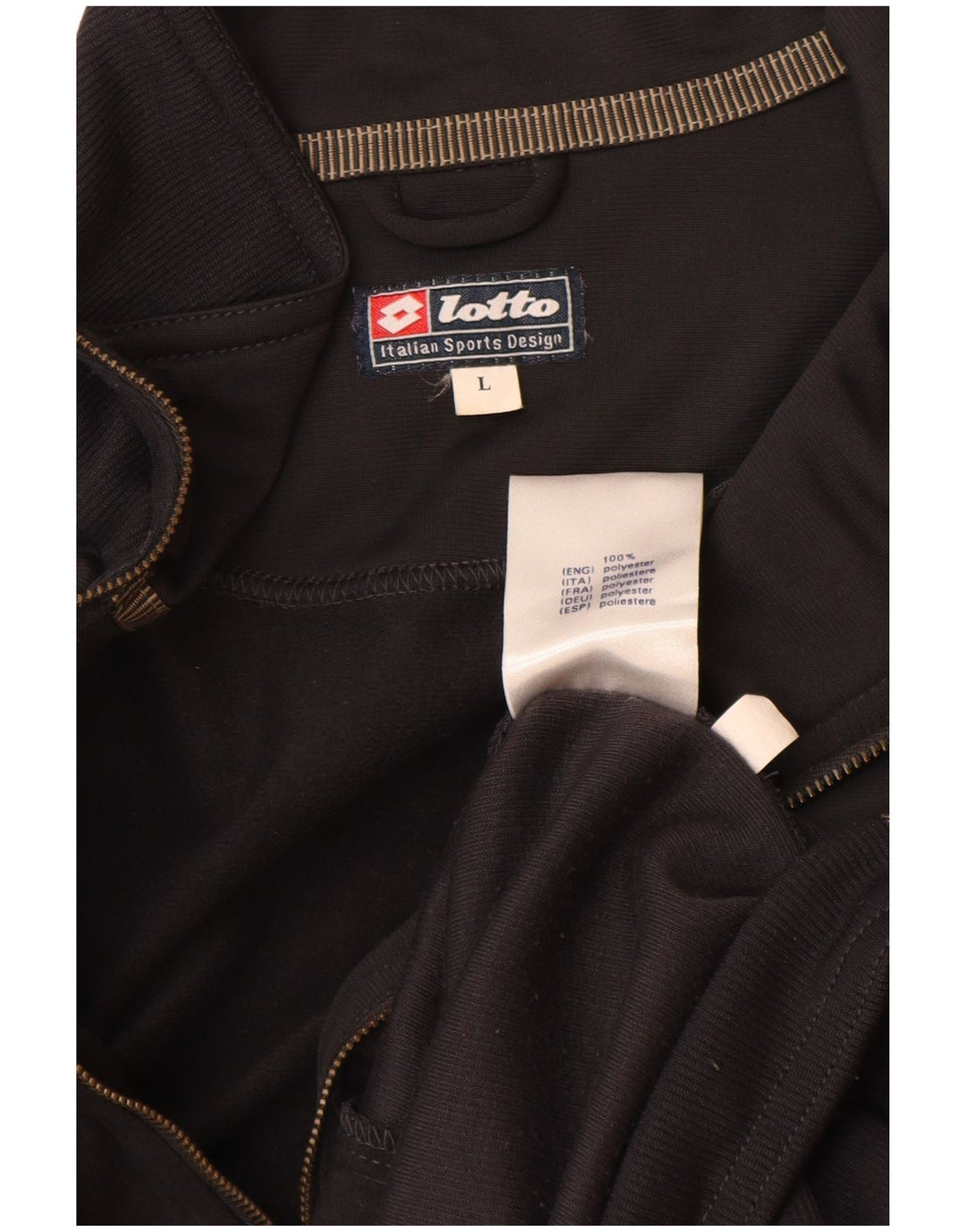 LOTTO Mens Treino Top Jaqueta Grande Poliéster Preto
