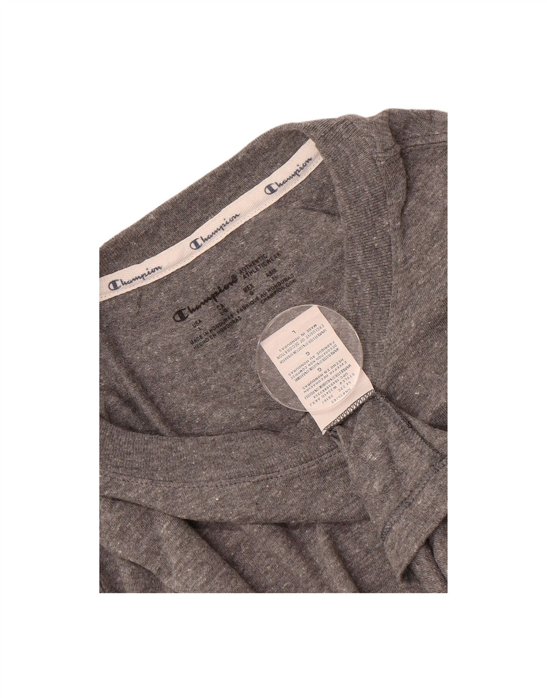 Camiseta masculina CHAMPION grande poliéster cinza