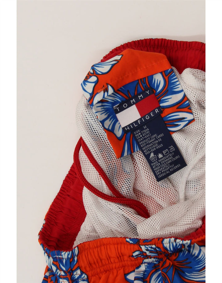 Shorts de banho masculino TOMMY HILFIGER médio laranja floral