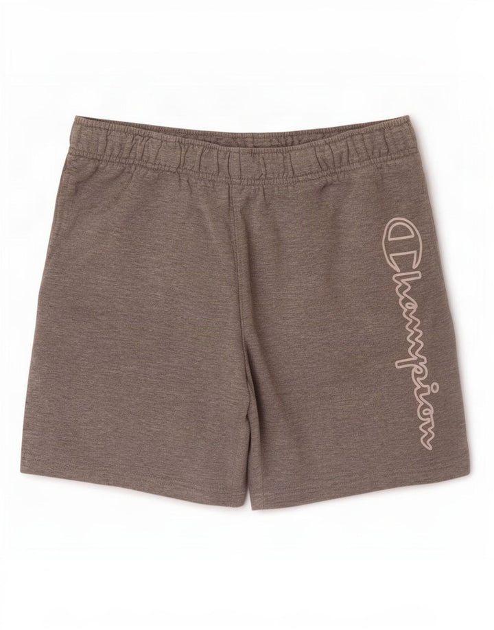 Shorts esportivos gráficos masculinos Champion algodão cinza médio