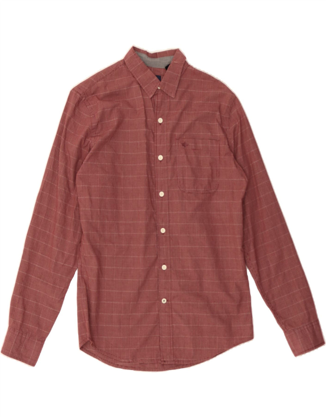 DOCKERS Mens Slim Shirt Small Red Check Cotton Vintage Dockers and Second-Hand Dockers from Messina Hembry 