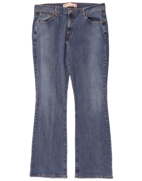Calça jeans feminina Levi's 515 Nouveau Bootcut US 16 2XL W36 L33 azul algodão