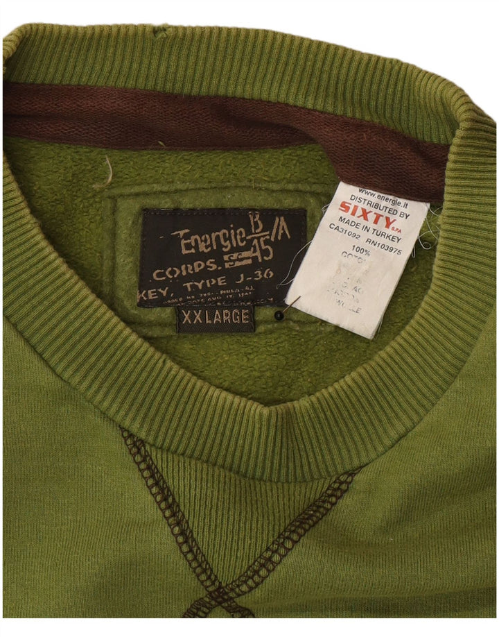 Energie moletom masculino jumper 2XL algodão verde