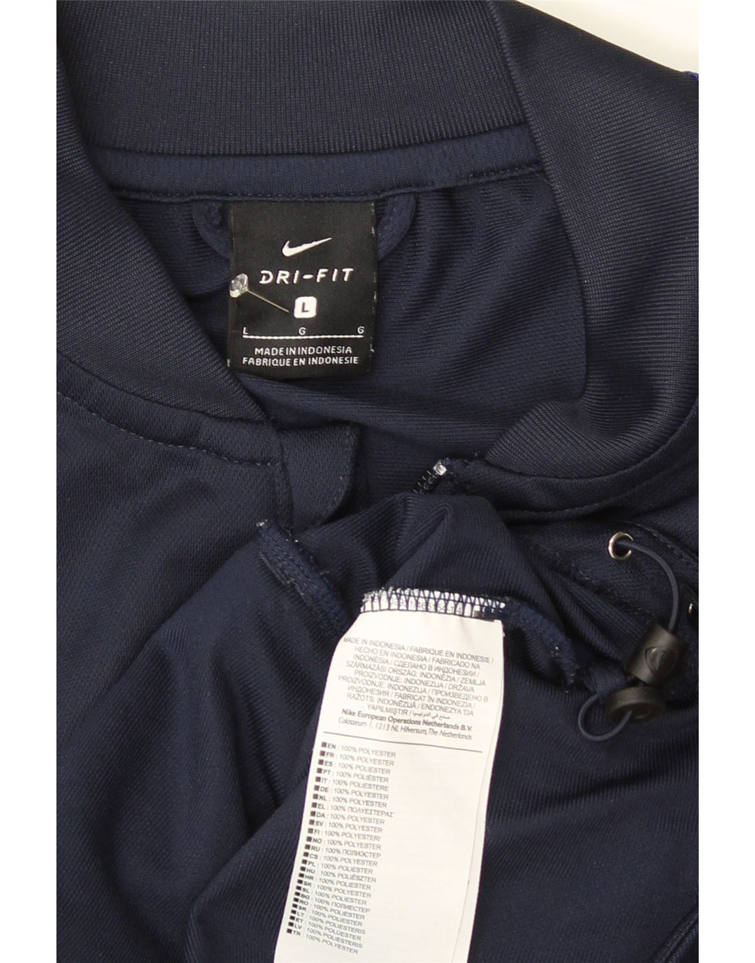 Nike Mens Dri Fit Tracksuit Top Jaqueta Grande Azul Marinho Poliéster Esportes