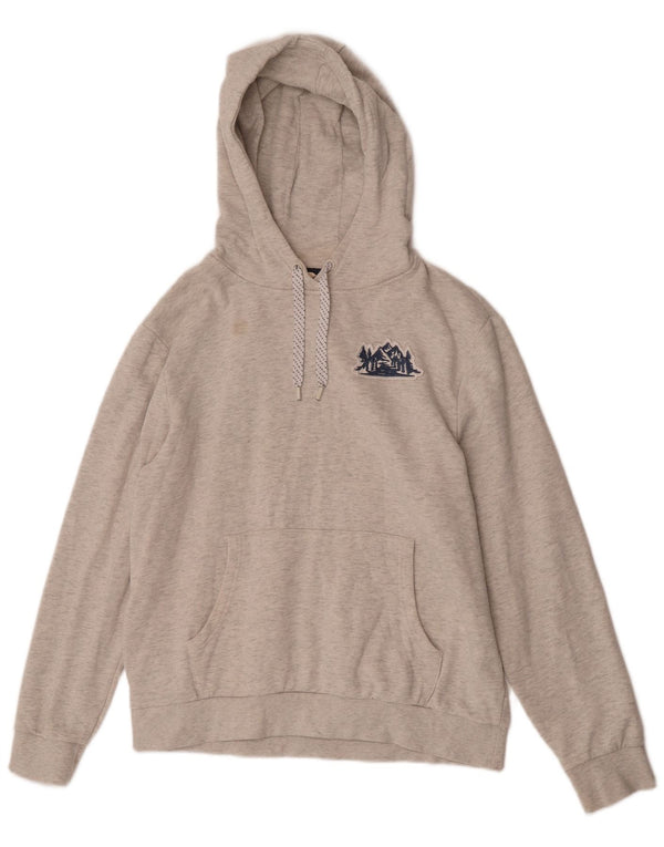 Mountain Warehouse moletom com capuz feminino UK 14 algodão cinza médio