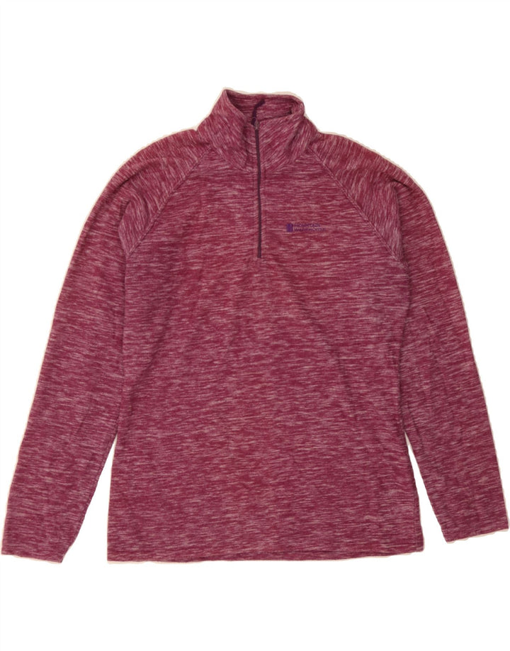 MOUNTAIN WAREHOUSE Womens Fleece Jumper UK 12 Medium Burgundy Flecked Vintage Mountain Warehouse and Second-Hand Mountain Warehouse from Messina Hembry 