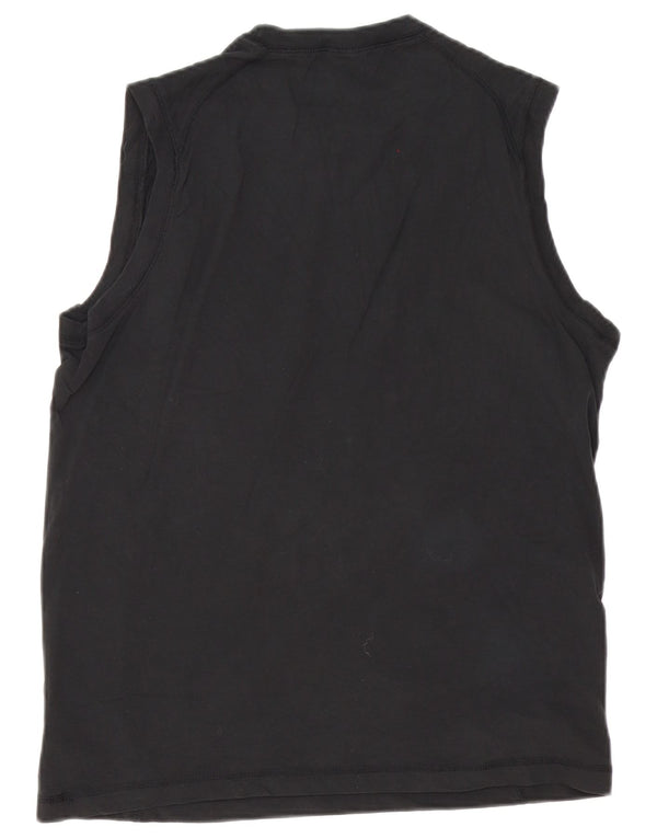 Nike Mens Camiseta Top Médio Algodão Preto