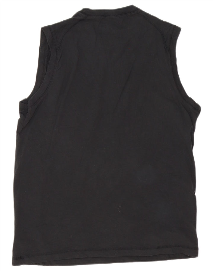 Nike Mens Camiseta Top Médio Algodão Preto