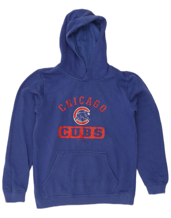 Mercadoria genuína meninos Chicago Cubs moletom com capuz 13-14 anos XL azul