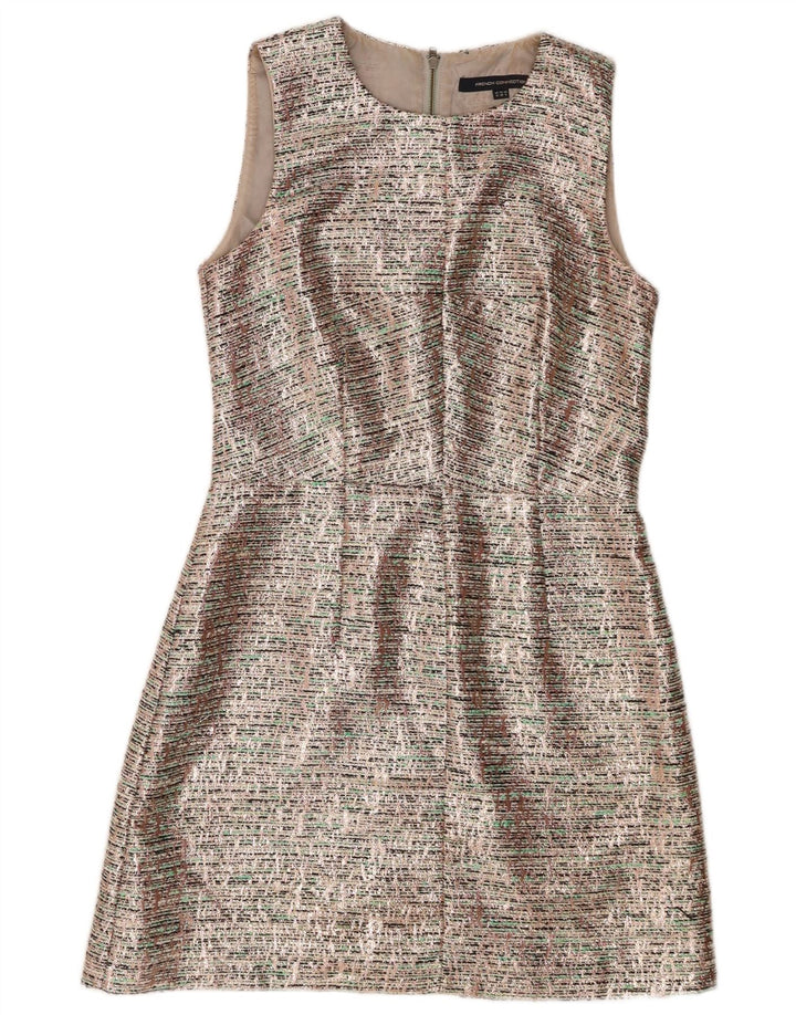 Vestido bainha sem mangas feminino French Connection Reino Unido 10 pequeno multicolorido