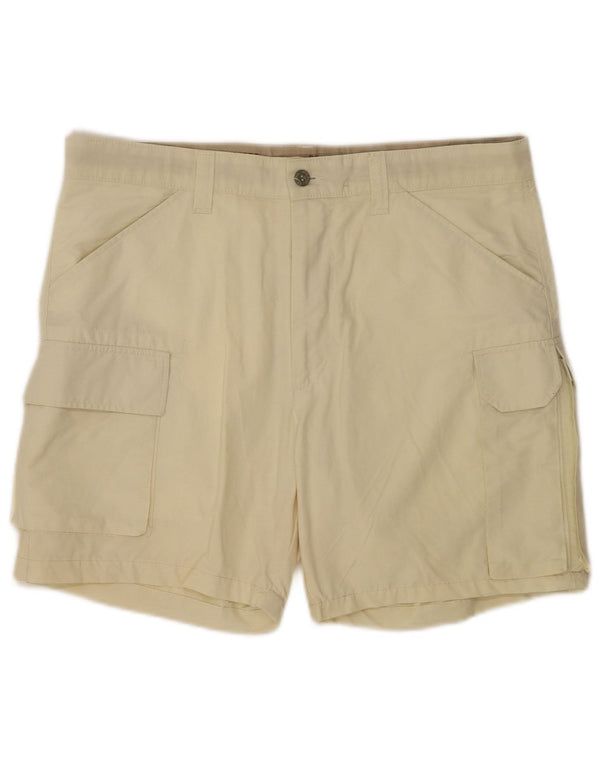 Dockers Mens Khakis Cargo Shorts W34 Grande Algodão Bege